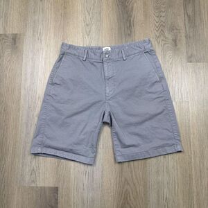 Flint And Tinder Shorts Mens 32 Gray Stretch Chino 9" Inseam Casual Pockets